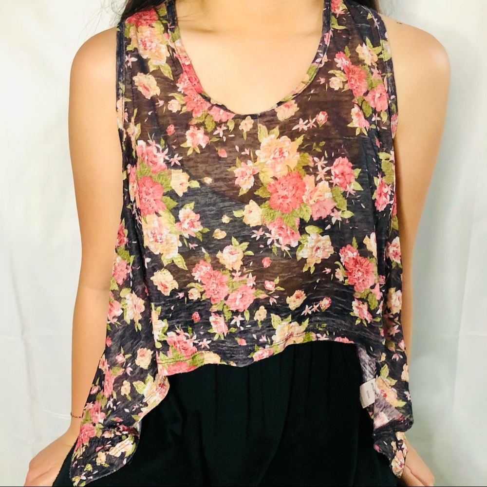 Rosette by be cool floral sheer tank top 3/$10
